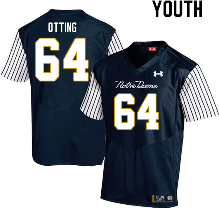 Youth #64 Joe Otting Notre Dame Fighting Irish College Football Jerseys Stitched Sale-Alternate